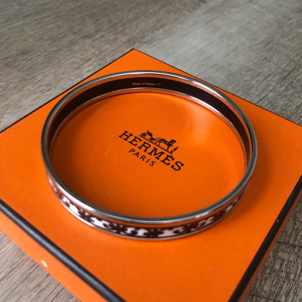 Hermes Black and White Enamel Bracelet - Picture 2 of 4